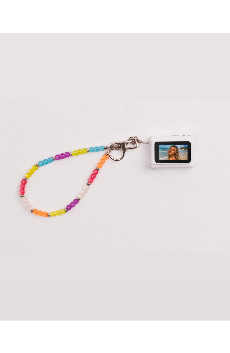 Posh Tech Mini Digital Camera with Beaded Lanyard, Alternate, color, White