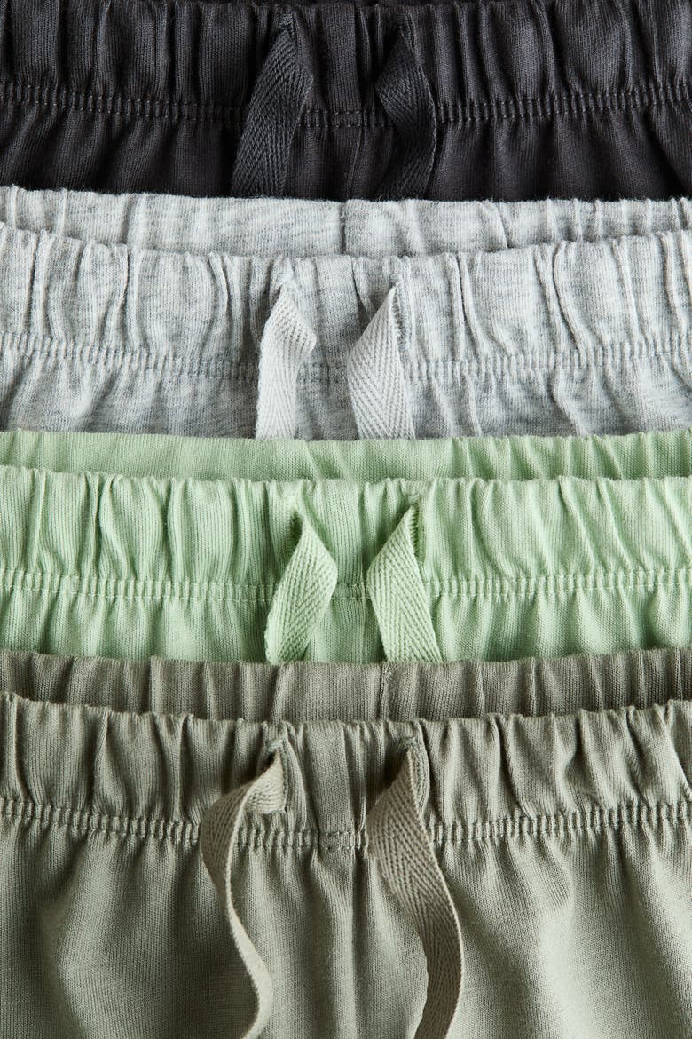 4-pack Jersey Shorts, Alternate, color, Light green/light gray