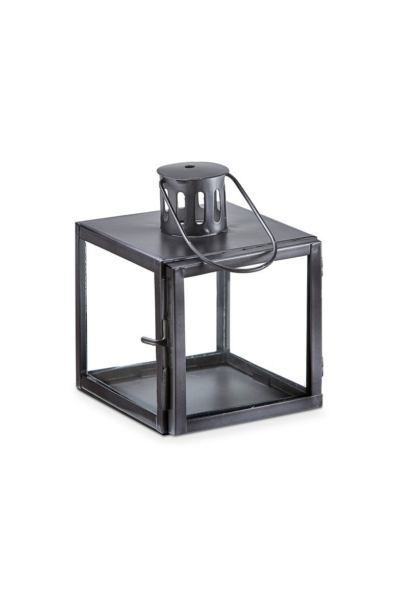 Elton Gray Metal Lantern Candle Holder for Everyday Decor, Main, color, Gray