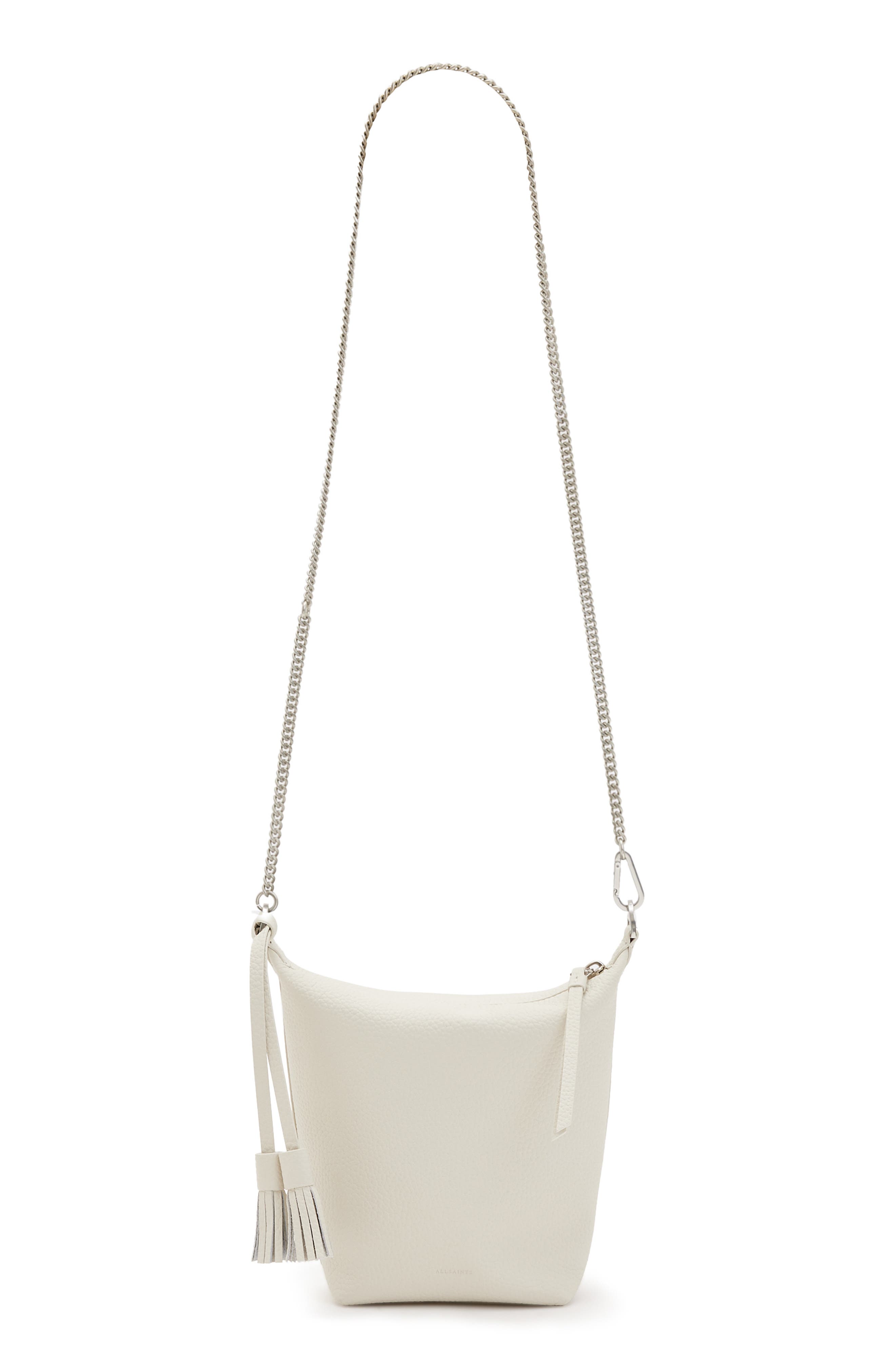 AllSaints Evaline Tassle Crossbody, Main, color, 
