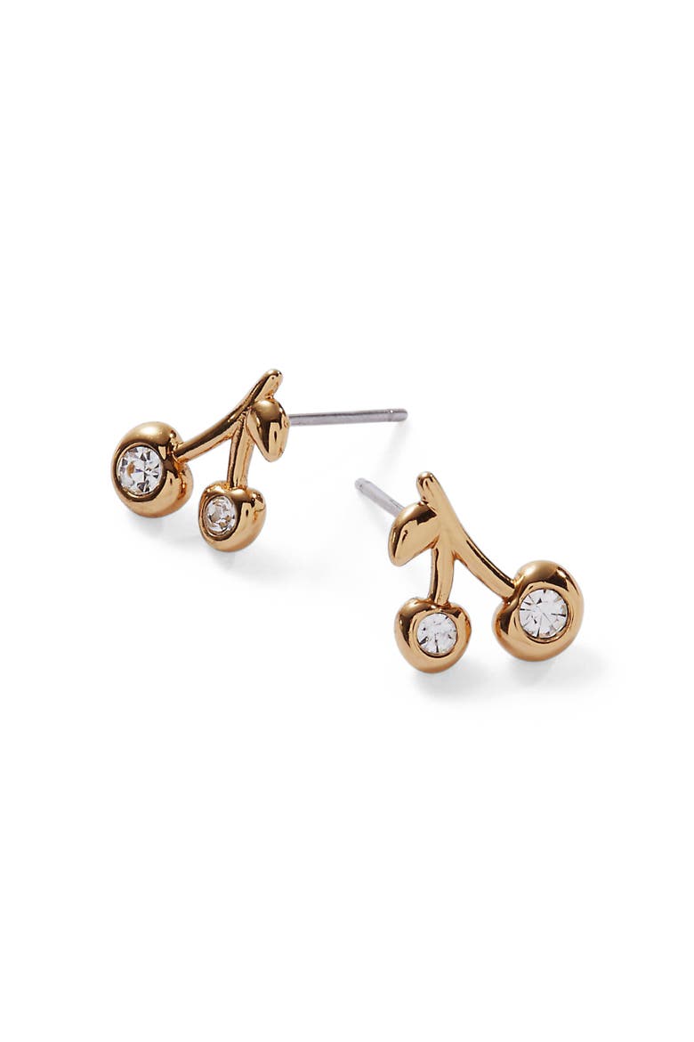 Summer Fruits Cherry Stud, Alternate, color, Gold