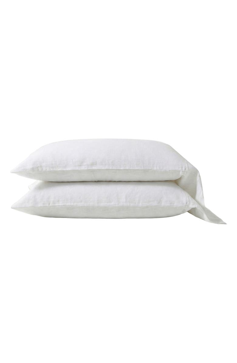 Pom Pom at Home Set of 2 Linen Pillowcases, Main, color, White
