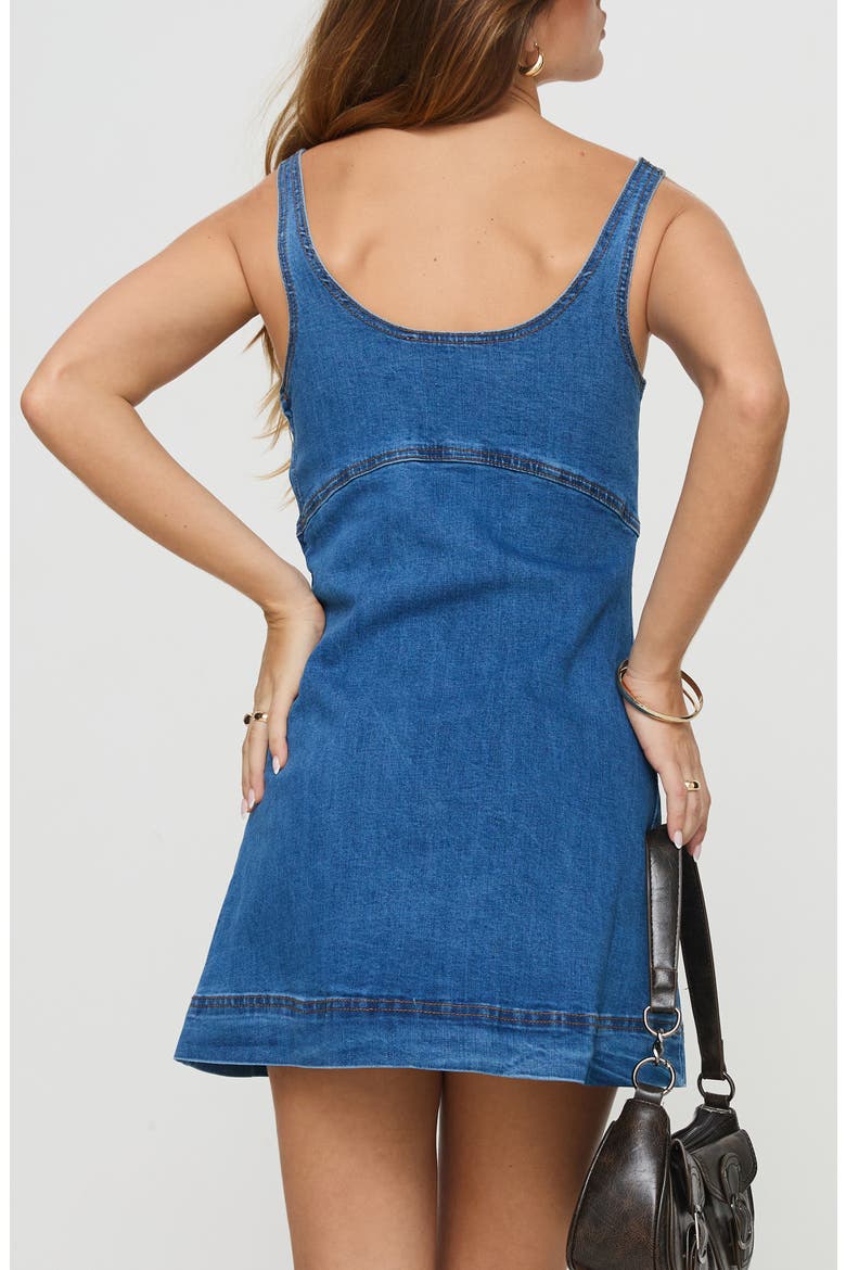 Rautha Denim Minidress, Alternate, color, BLUE
