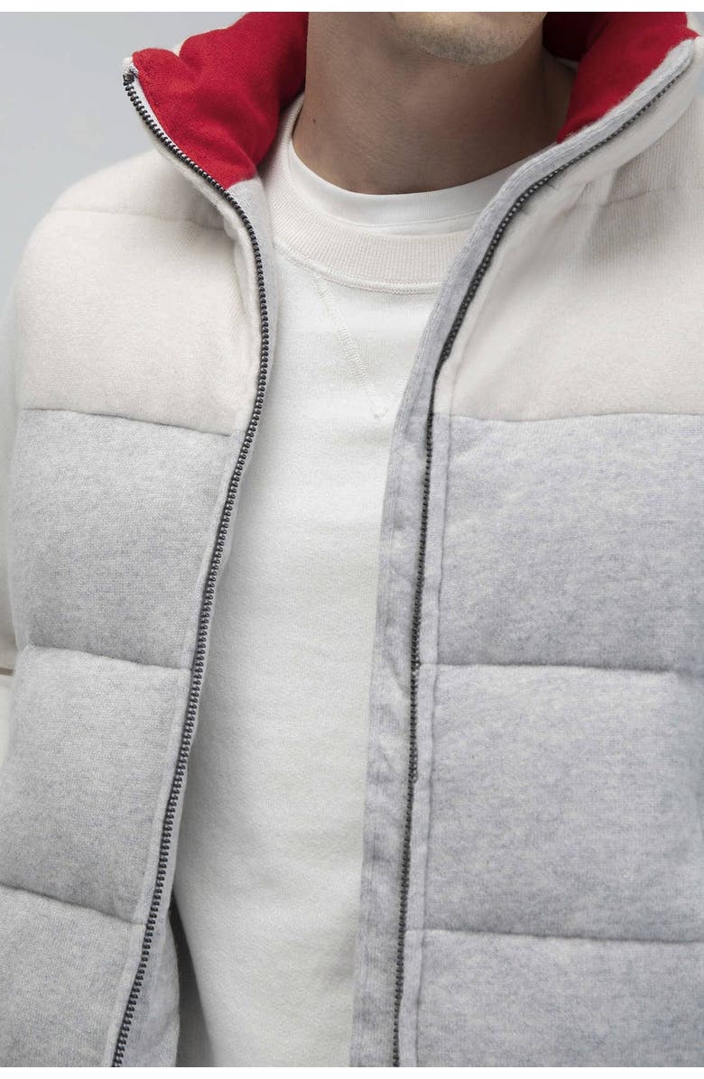 NAKED CASHMERE Jordin Ski Naked Puffer Vest, Alternate, color, Alabaster/Storm Grey