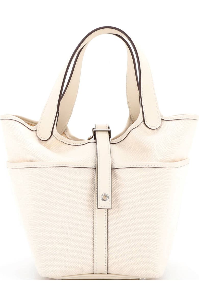 Pre-Owned Hermes Cargo Picotin Lock Bag Canvas and Swift PM, Main, color, Nata