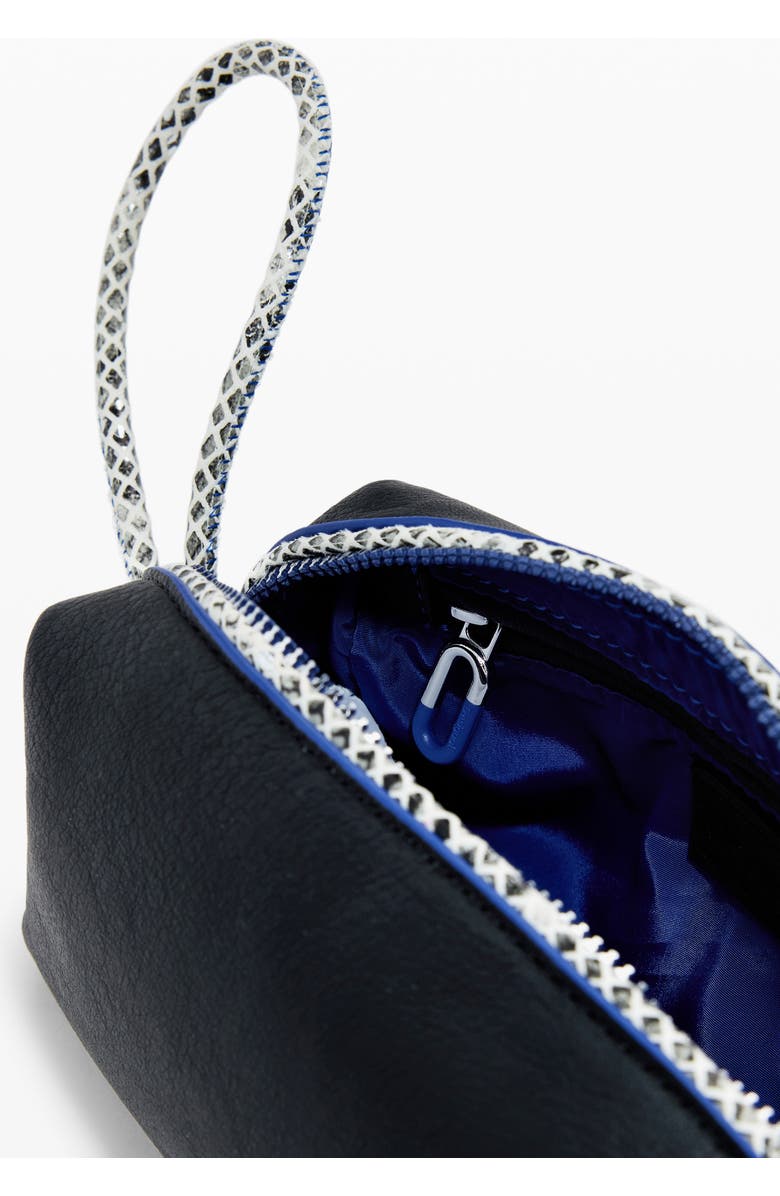 Desigual Faux Leather Clutch, Alternate, color, Black