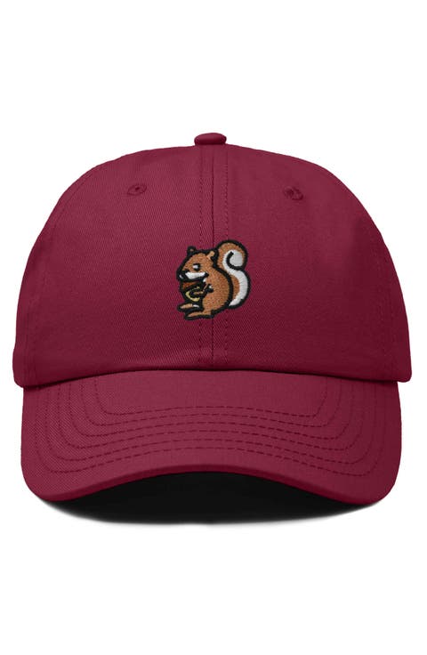 Squirrel Embroidered Outdoor Cap