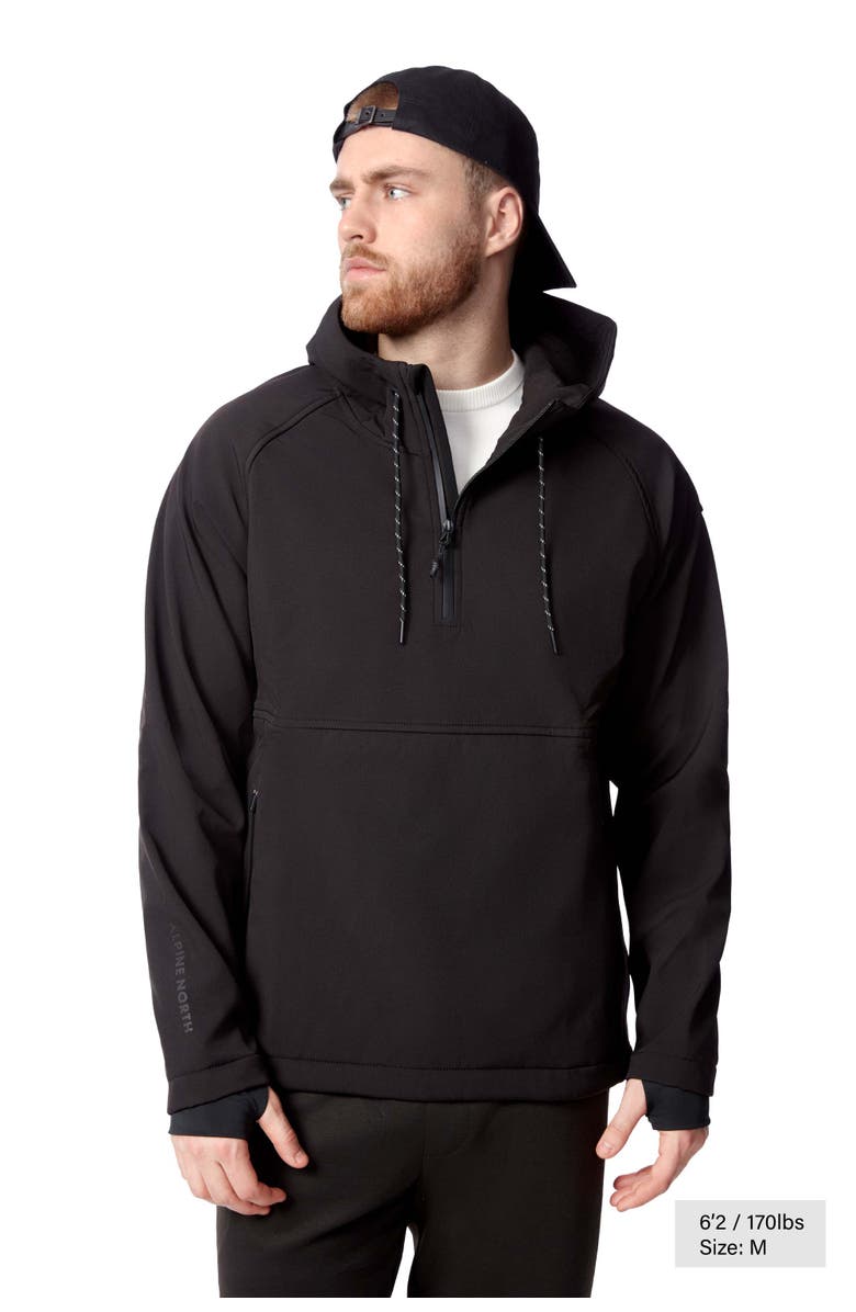 Alpine North Vargas - Men's Pullover Softshell Hoodie, Alternate, color, Black