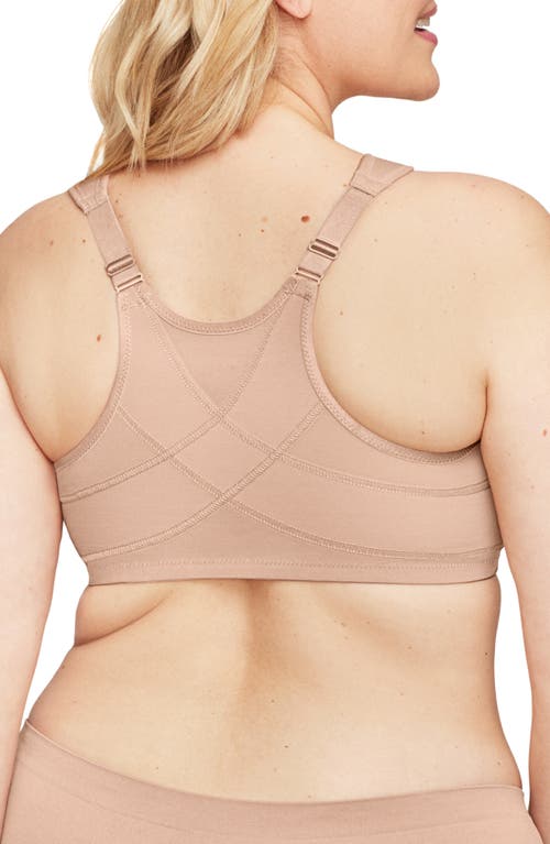 Glamorise Wonderwire Underwire Front Closure Bra In Brown