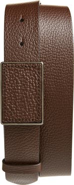 Canali Tumbled Calfskin Leather Belt