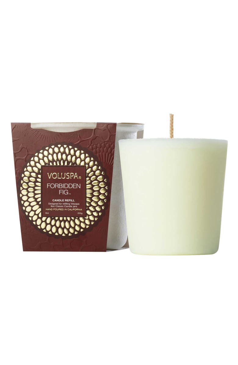Voluspa Forbidden Fig Classic Candle Refill, Main, color, Forbidden Fig