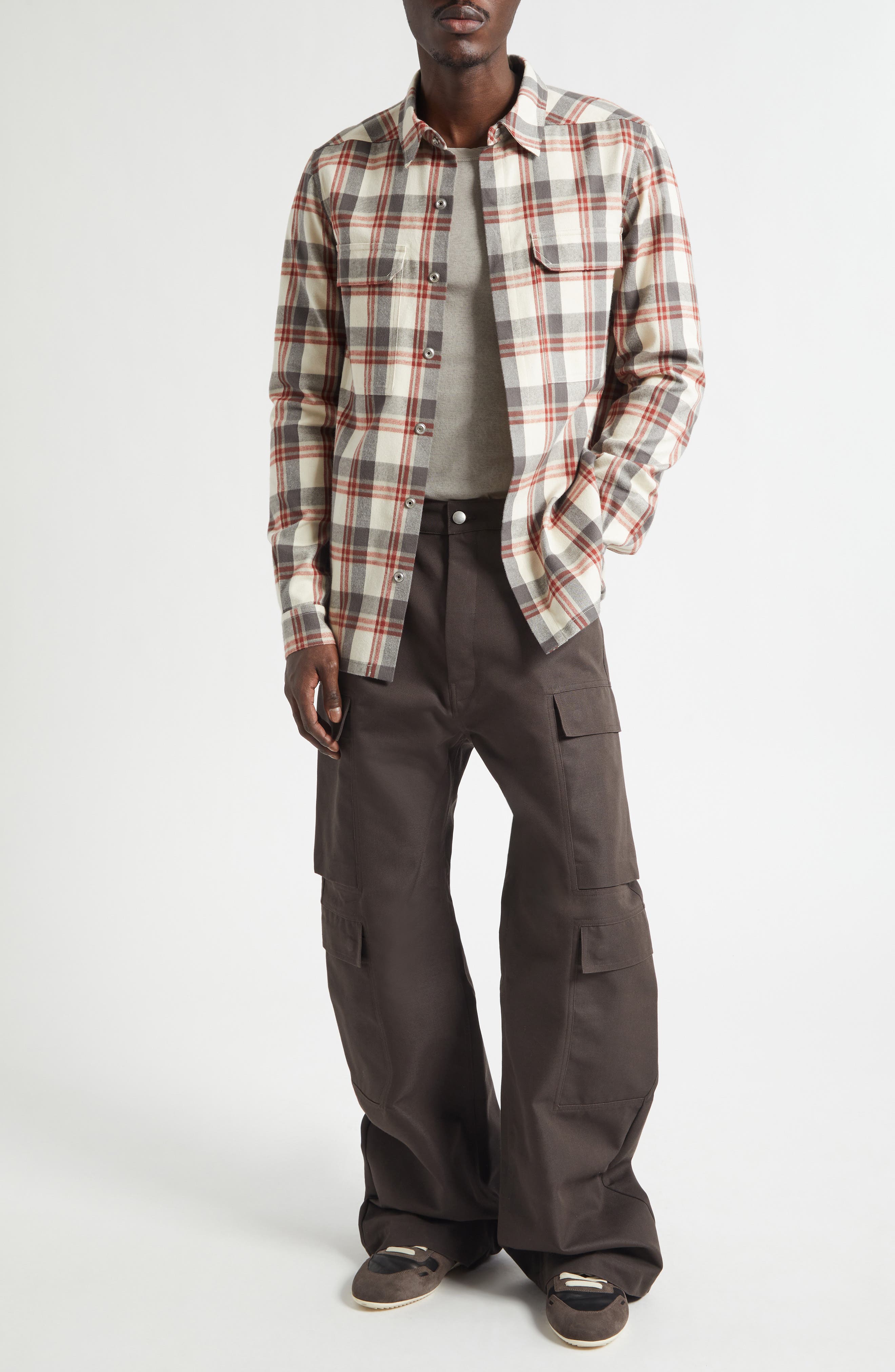 Plaid Cotton Overshirt - image 2