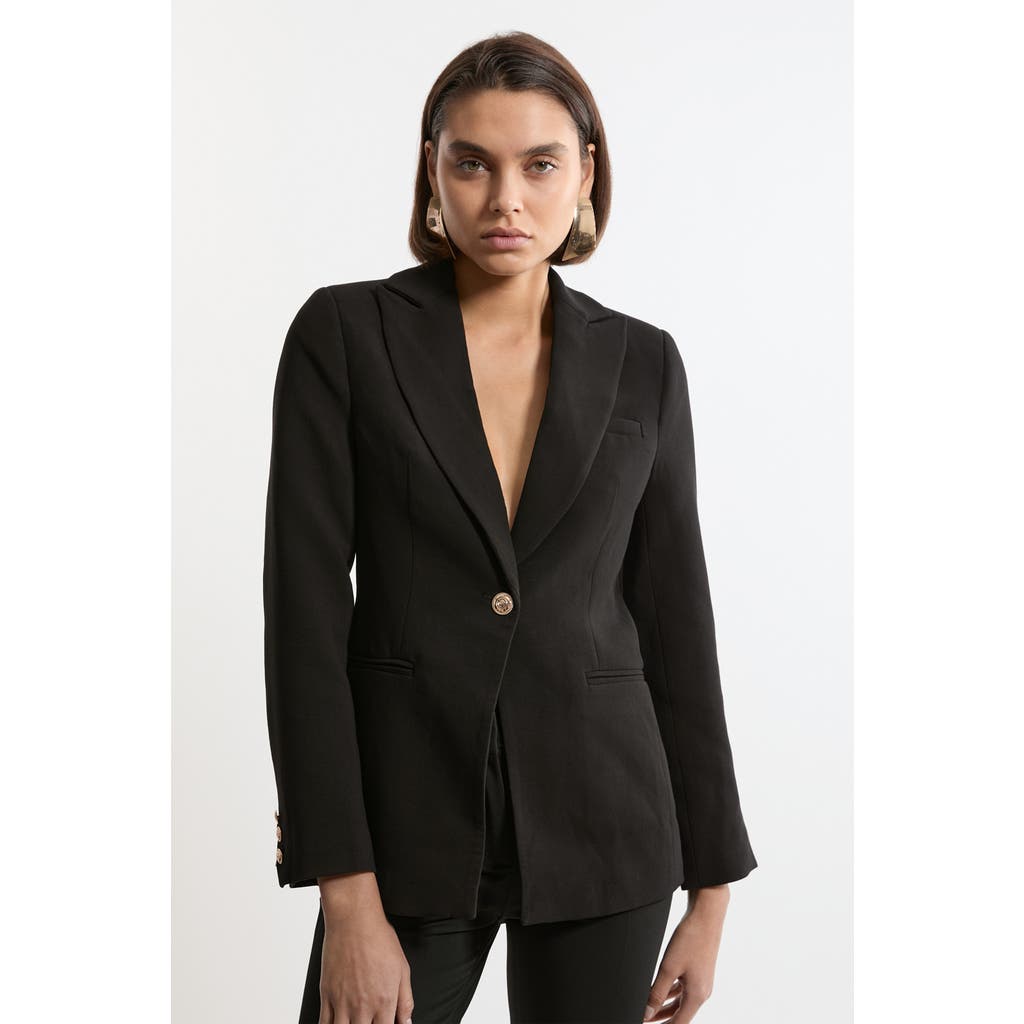 Karen Millen Tailored Single Breasted Blazer In Black