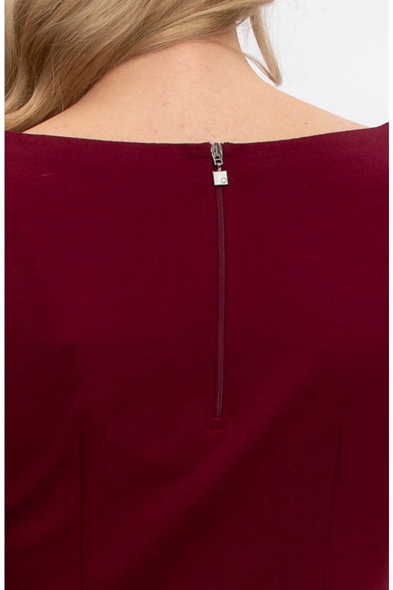 Capri Rosette Maternity Dress, Alternate, color, DARK CHERRY