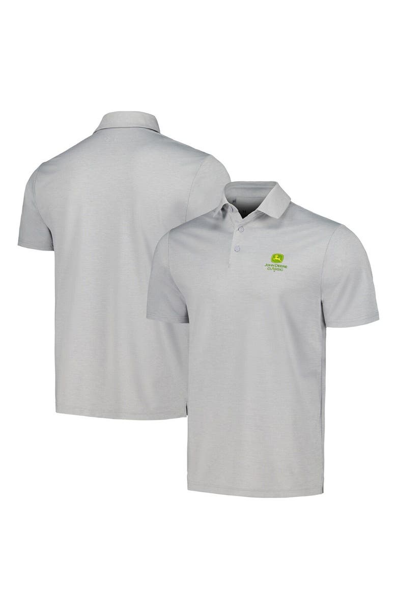 Under Armour Men's Under Armour Gray John Deere Classic Playoff 3.0 Heather Polo, Main, color,