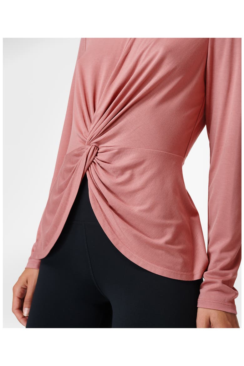 Tori Twist Front Hooded Pullover, Alternate, color, CINDER PINK