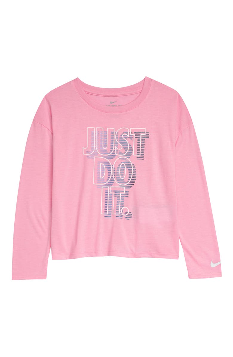 Nike Kids' JDI Spaced Long Sleeve Graphic Tee, Main, color, 