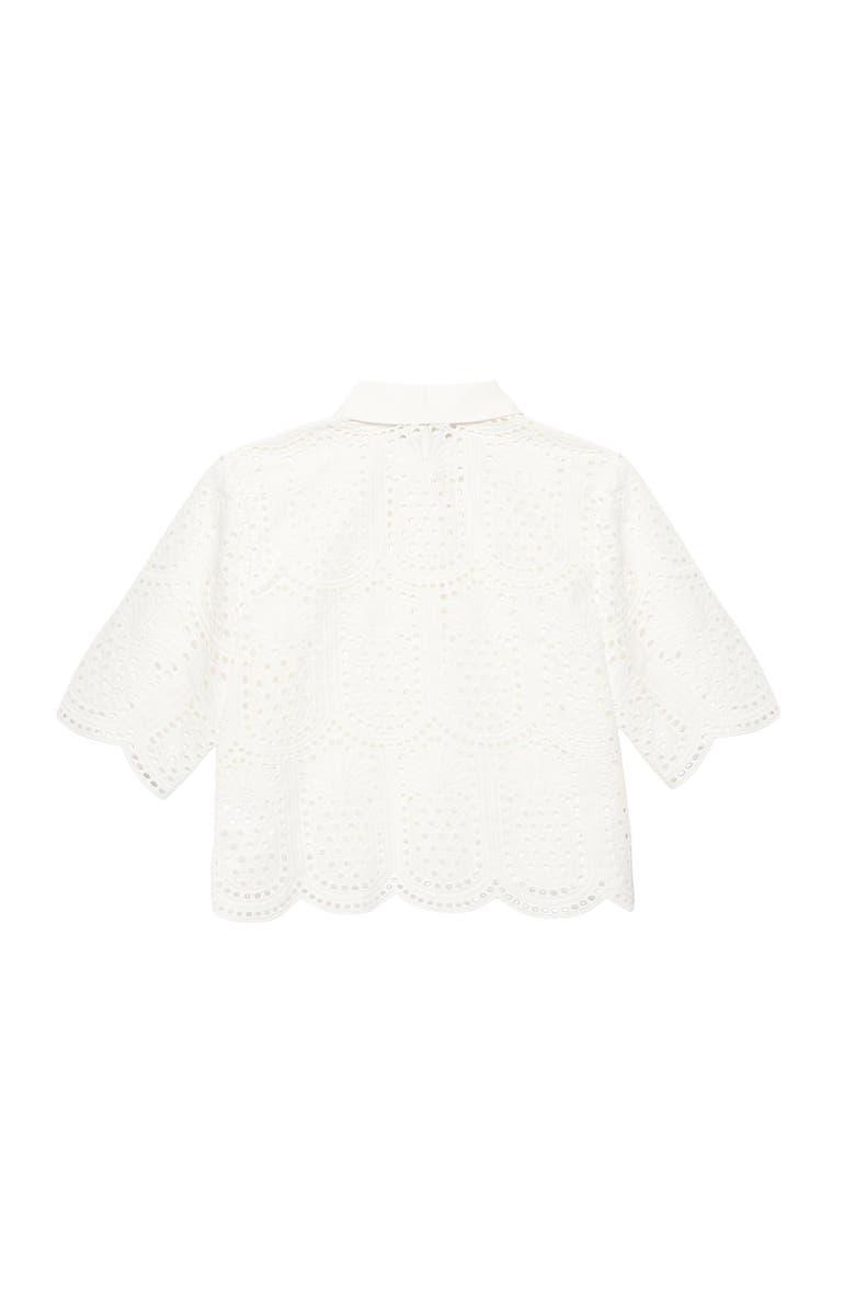 MINT VELVET Cotton Broderie Shirt, Alternate, color, Ivory