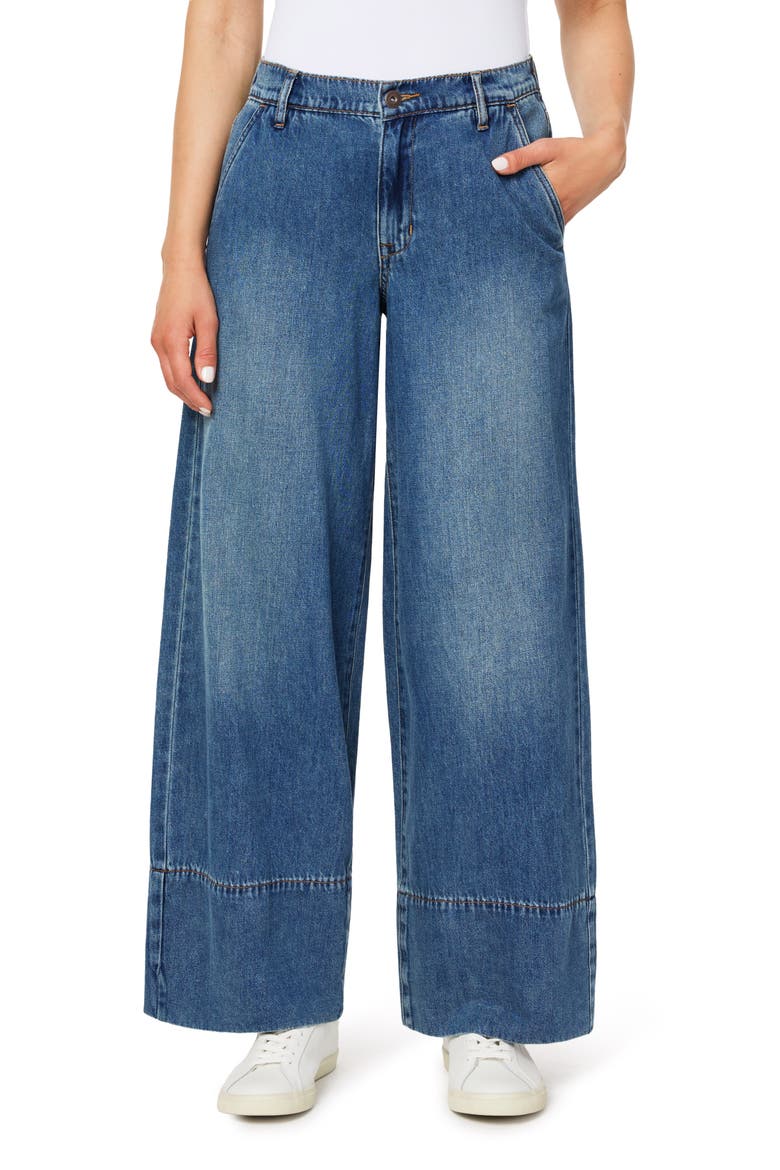 High Waist Wide Leg Jeans, Main, color, MELBOURNE