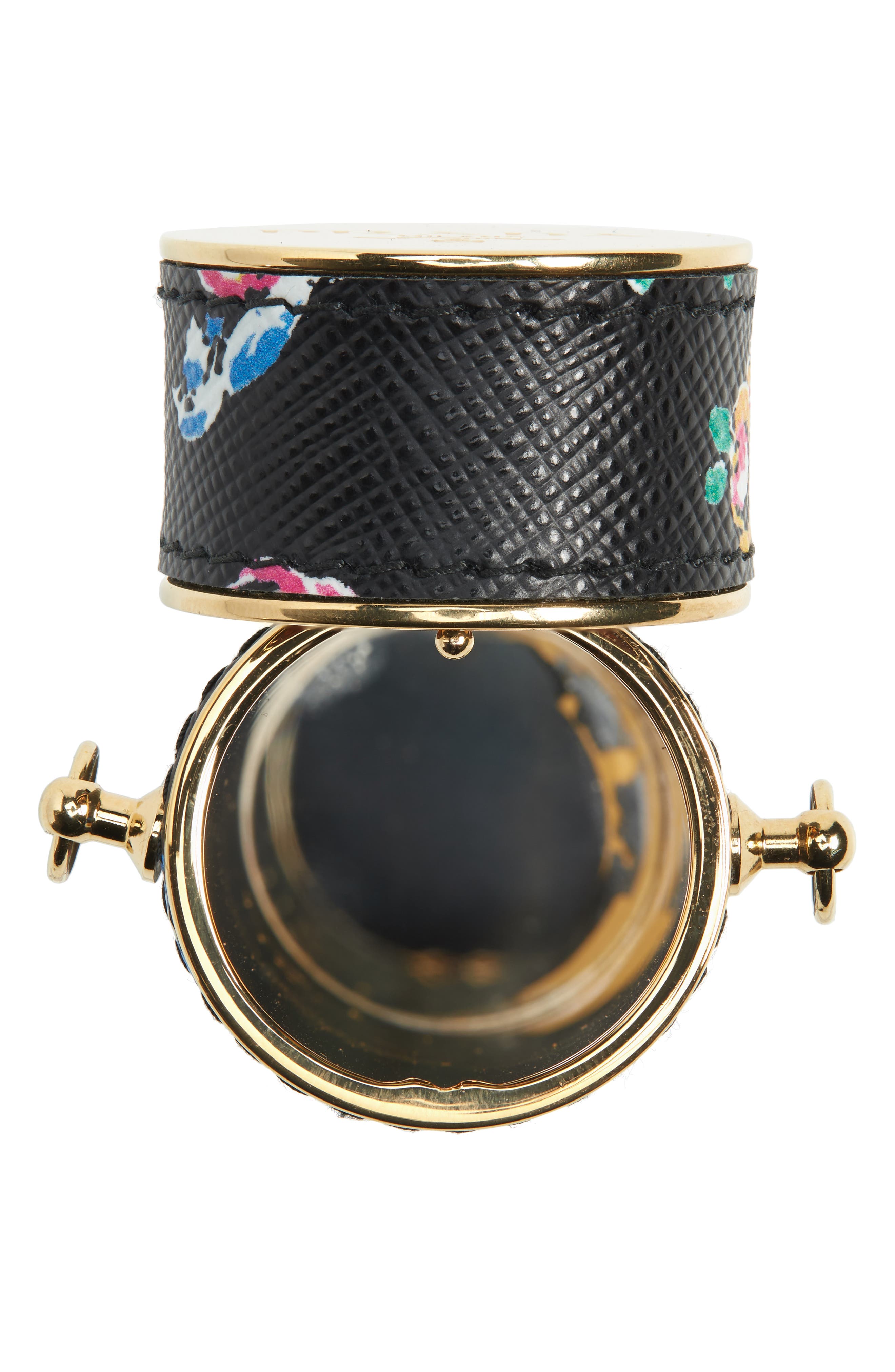 Prada Floral Print Crossbody Lipstick Case, Alternate, color, 