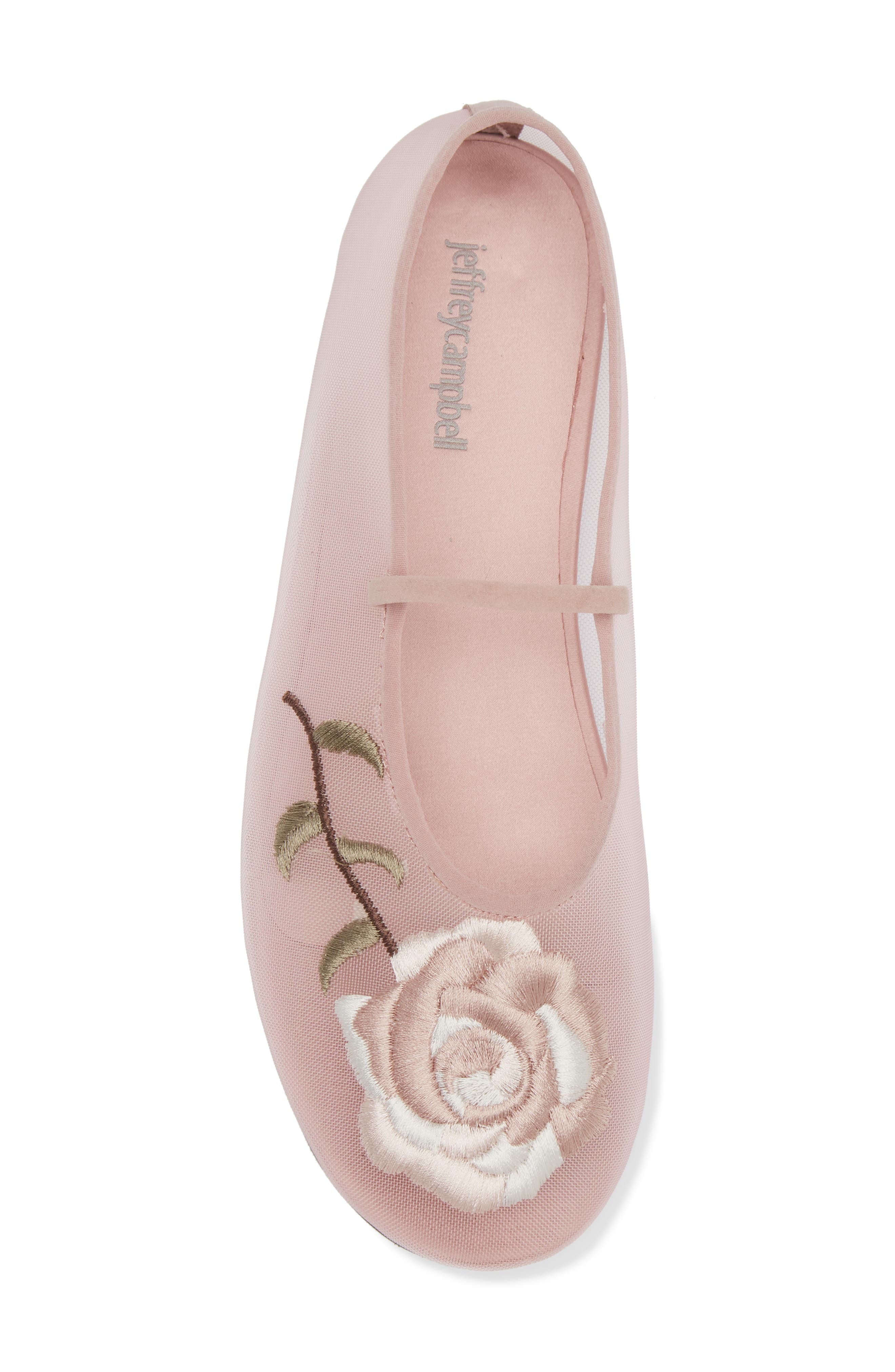 Swan Flower Mary Jane Flat, Alternate, color, PINK MULTI