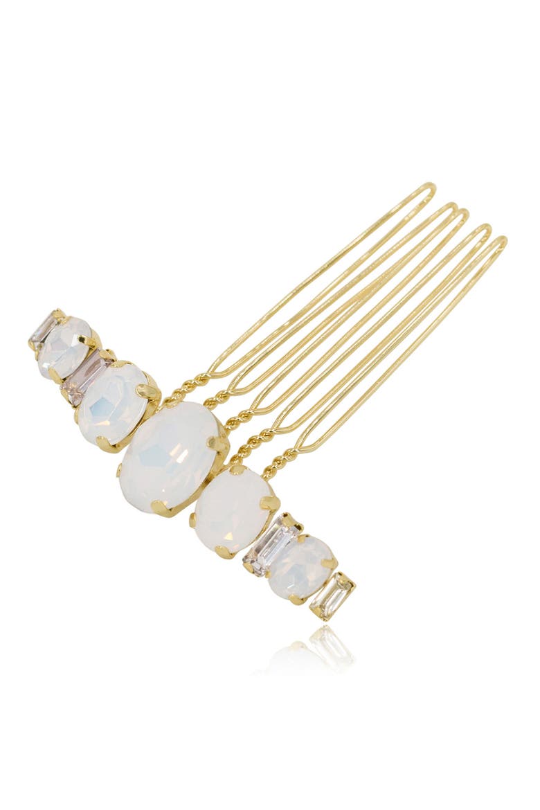 Elula Opal Comb, Main, color, GOLD