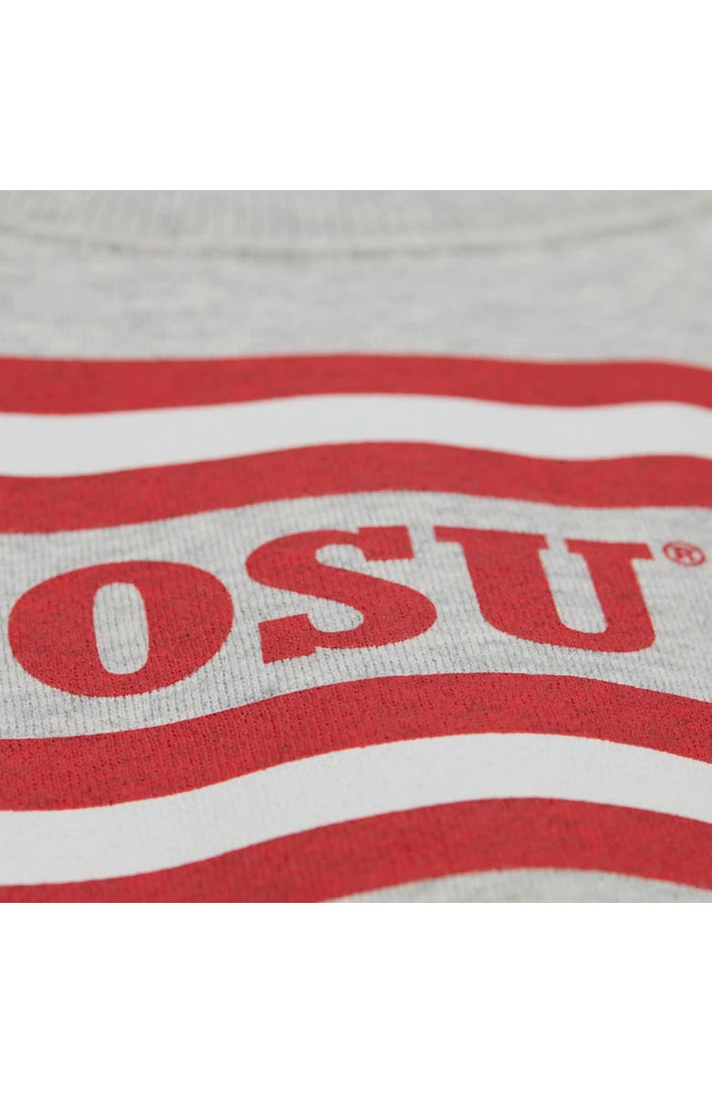 Mitchell & Ness Men's Mitchell & Ness Heather Gray Ohio State Buckeyes All Over Print Sweatshirt, Alternate, color, Heather Gray