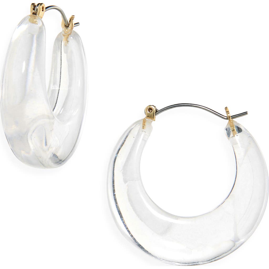 Cara Hoop Drop Earrings In Transparent