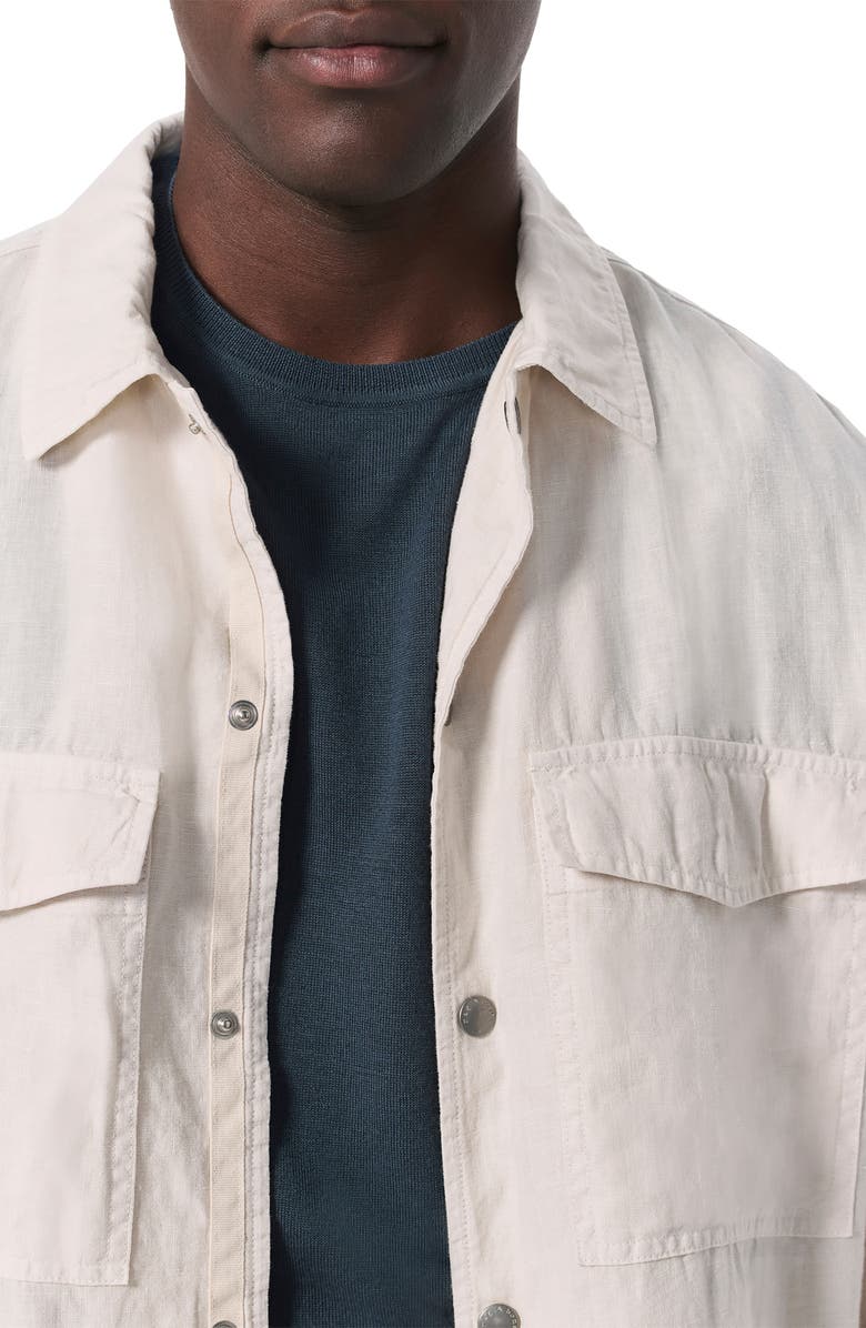 rag & bone Angus Linen Shirt Jacket, Alternate, color, Cashmere Grey