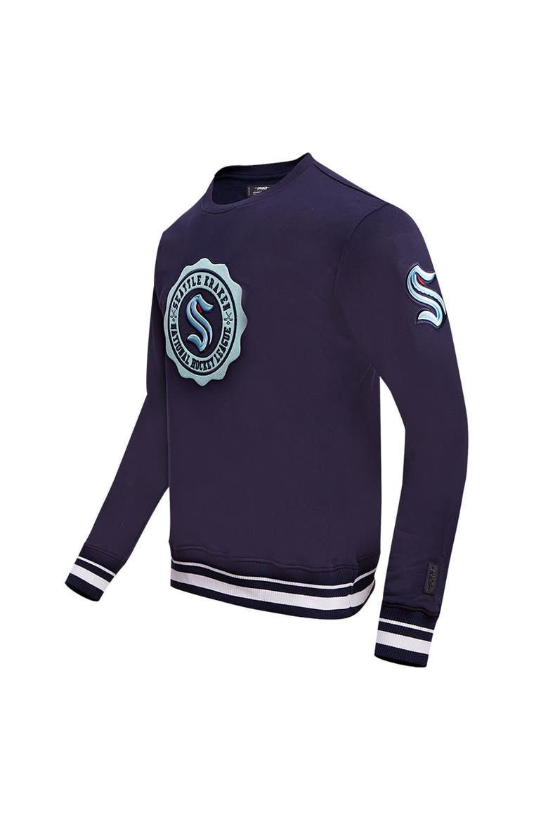 Men's Pro Standard Deep Sea Blue Seattle Kraken Crest Emblem Pullover Sweatshirt, Alternate, color, Navy