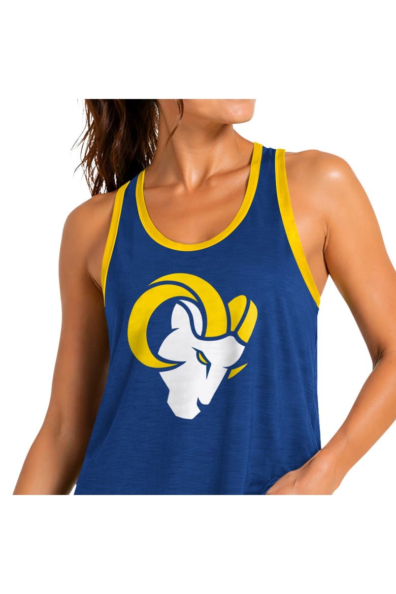 Women's G-III 4Her by Carl Banks Royal Los Angeles Rams Tater II Racerback Tank Top, Alternate, color, Royal