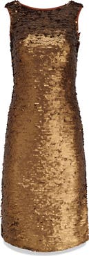 Donna Karan New York Sequin Sleeveless Midi Dress