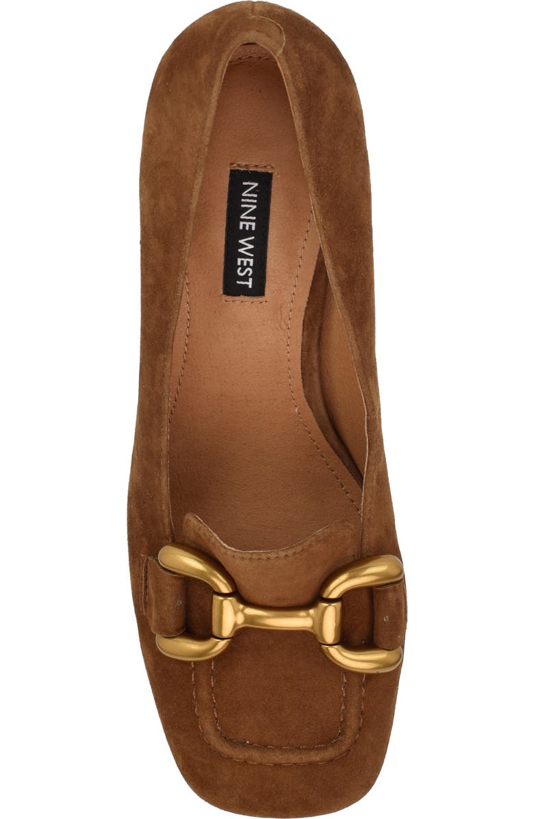 Nine West Veepe Bit Loafer Pump, Alternate, color, Dark Natural