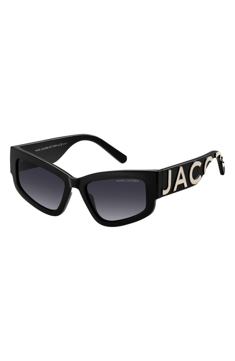 Marc Jacobs 55mm Gradient Cat Eye Sunglasses, Alternate, color, Black Beige/ Dark Grey Sf