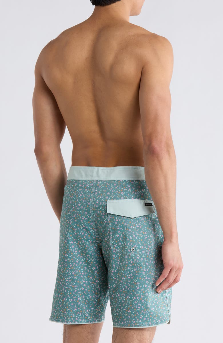 RVCA Baseline Swim Trunks, Alternate, color, Blue Haze