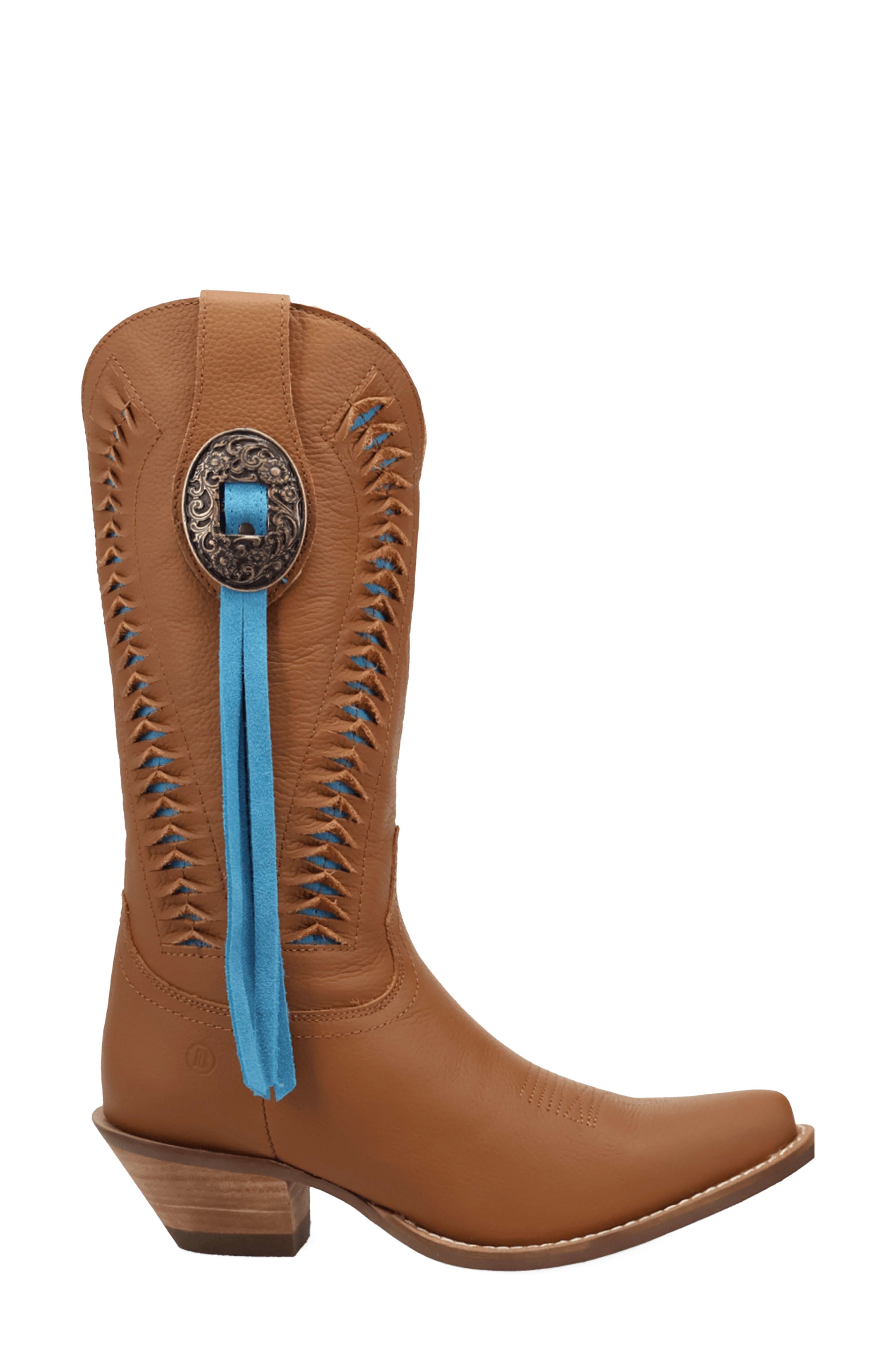 Marrakesh Leather Western Boot, Alternate, color, BROWN
