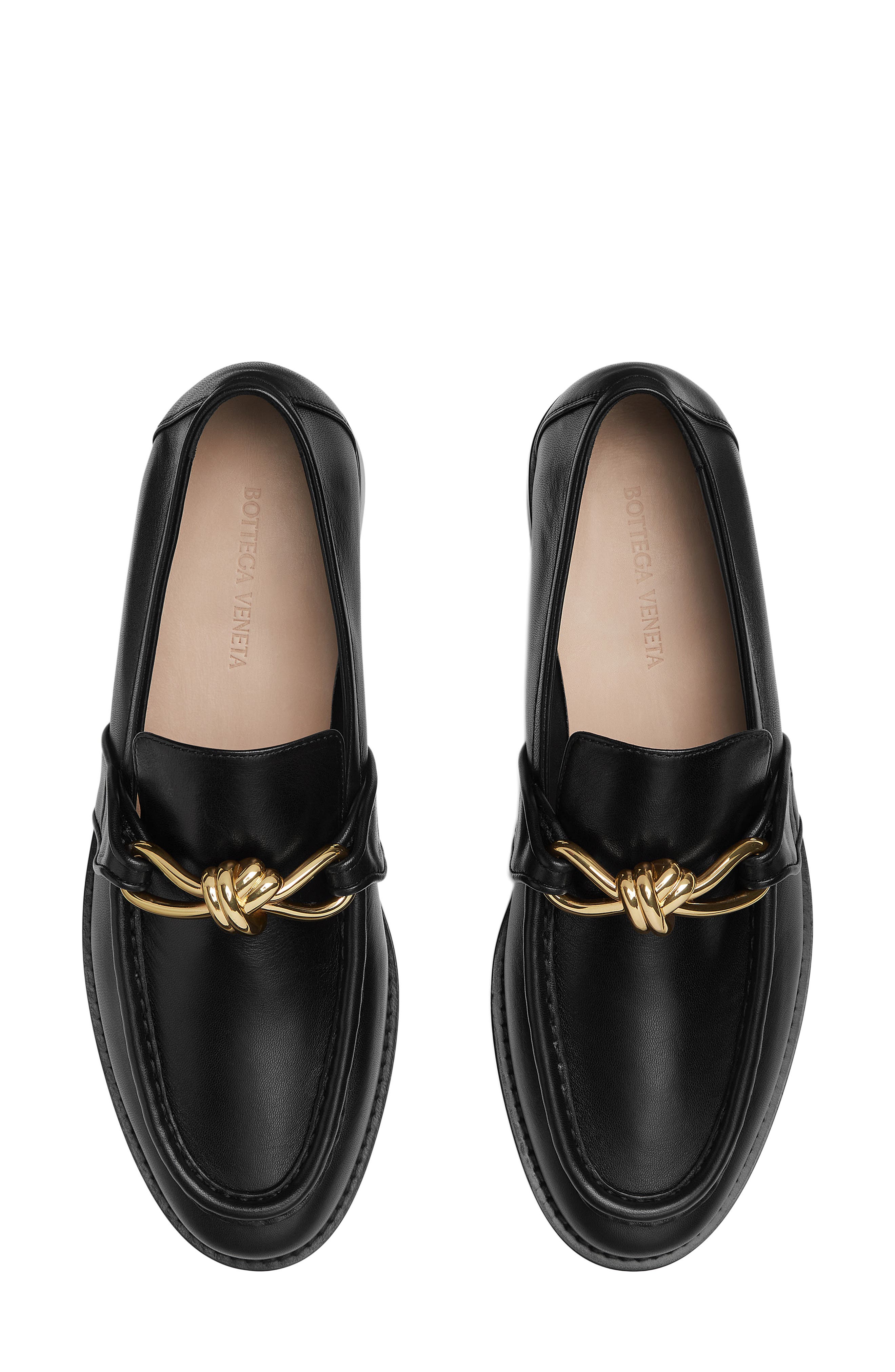 Bottega Veneta Astaire Knot Bit Loafer, Alternate, color, Black