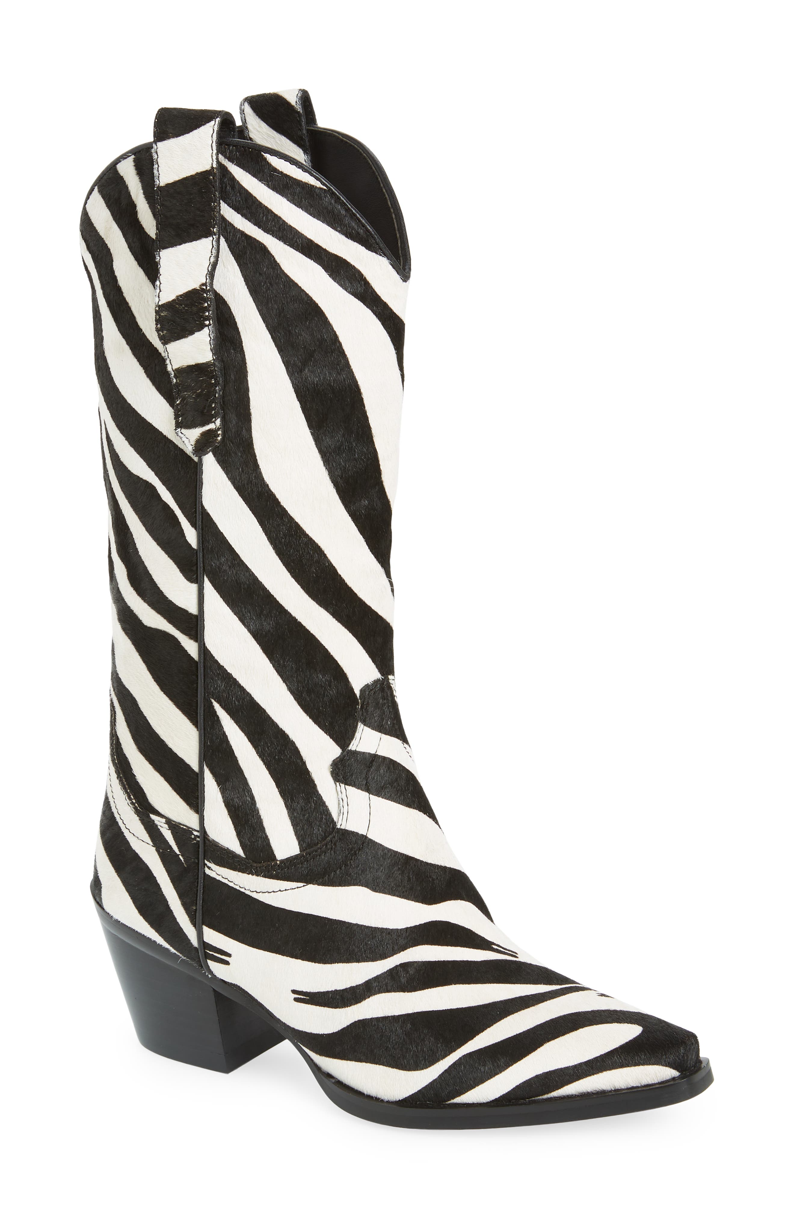 Jeffrey Campbell Dagget Genuine Calf Hair Western Boot, Main, color, 
