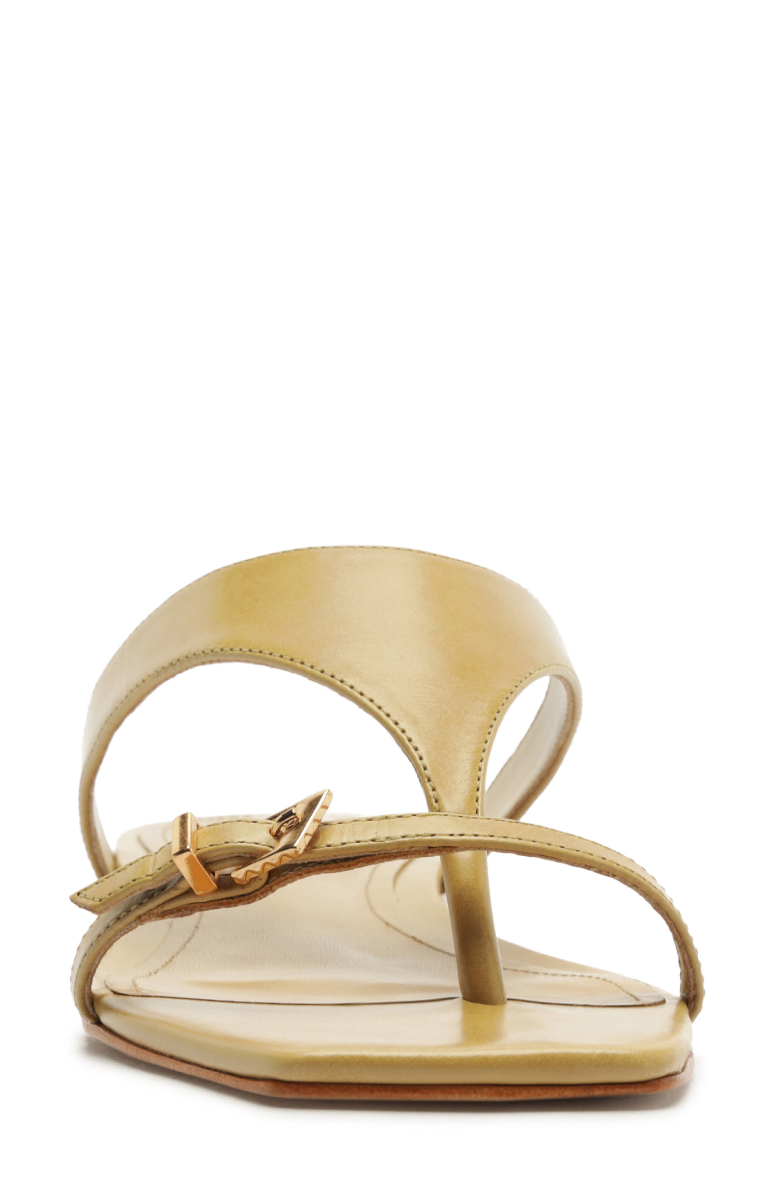 Schutz Tana Flat Flip-Flop, Alternate, color, Ecru Olive