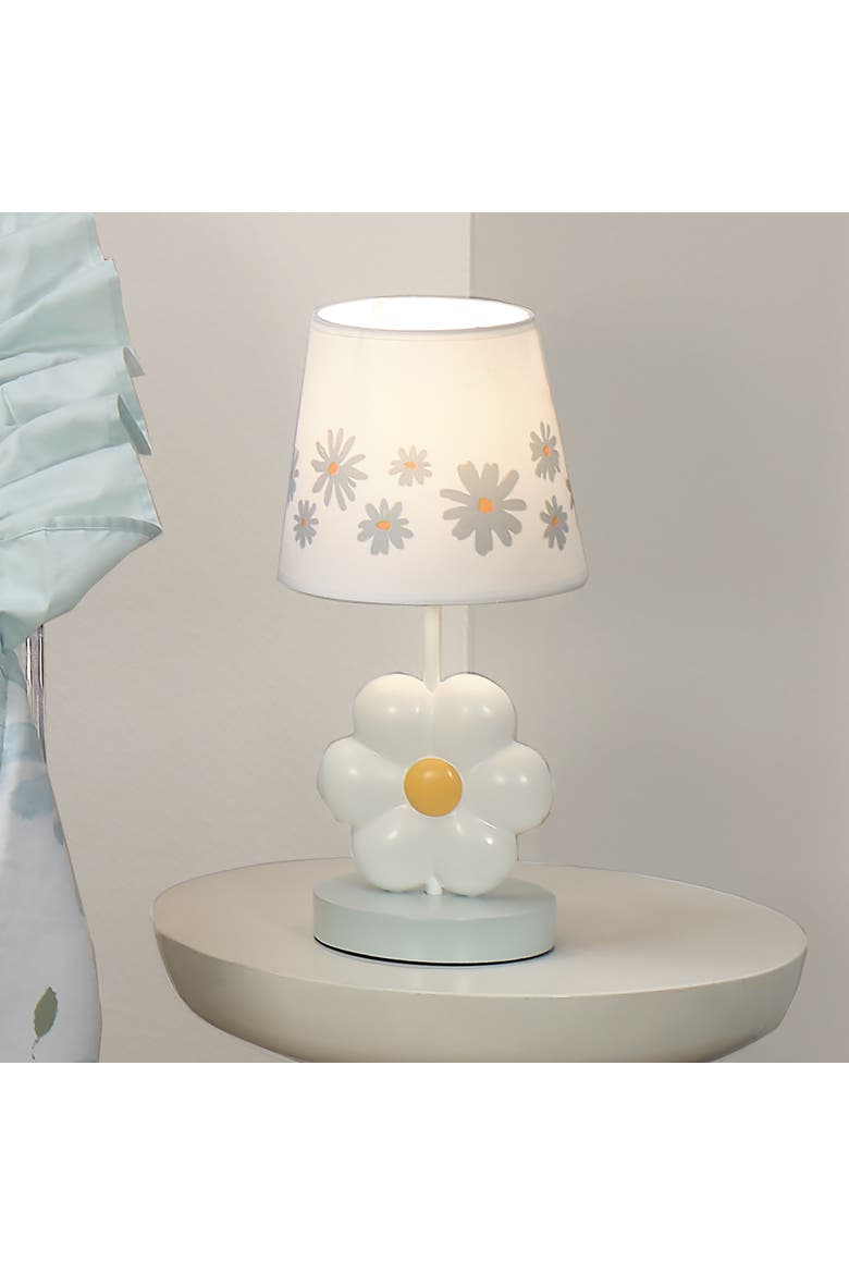 Sweet Daisy Floral Nursery/Child Lamp with Shade & Bulb, Alternate, color, White