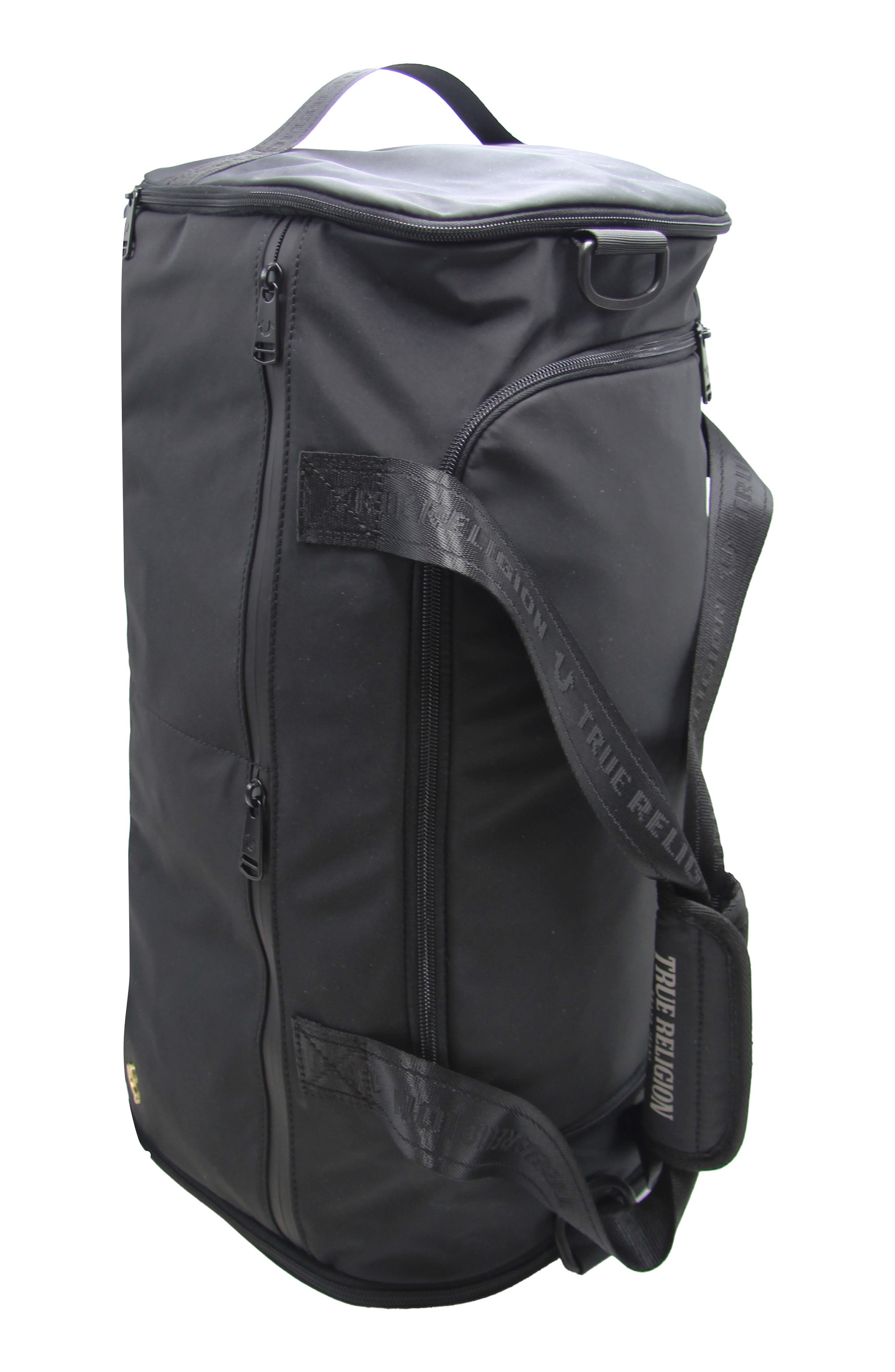 True Religion Omar Convertible Duffle Bag, Alternate, color, Black
