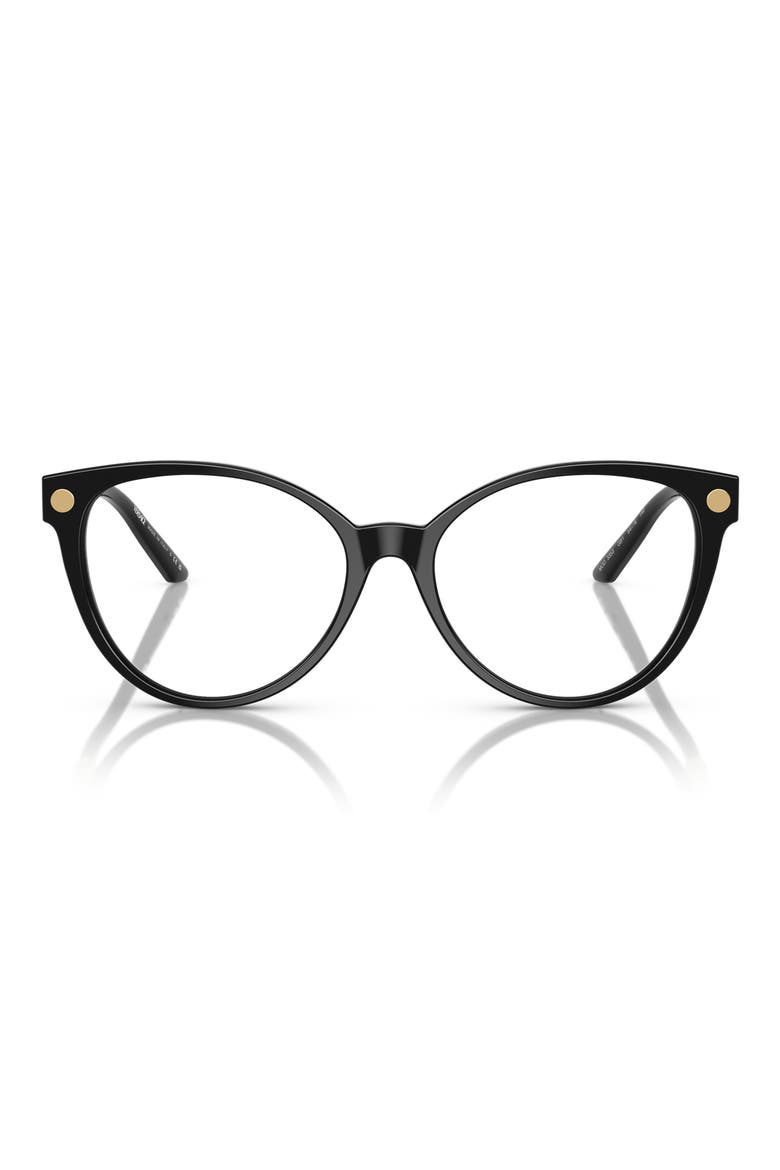54mm Cat Eye Optical Glasses, Main, color, BLACK
