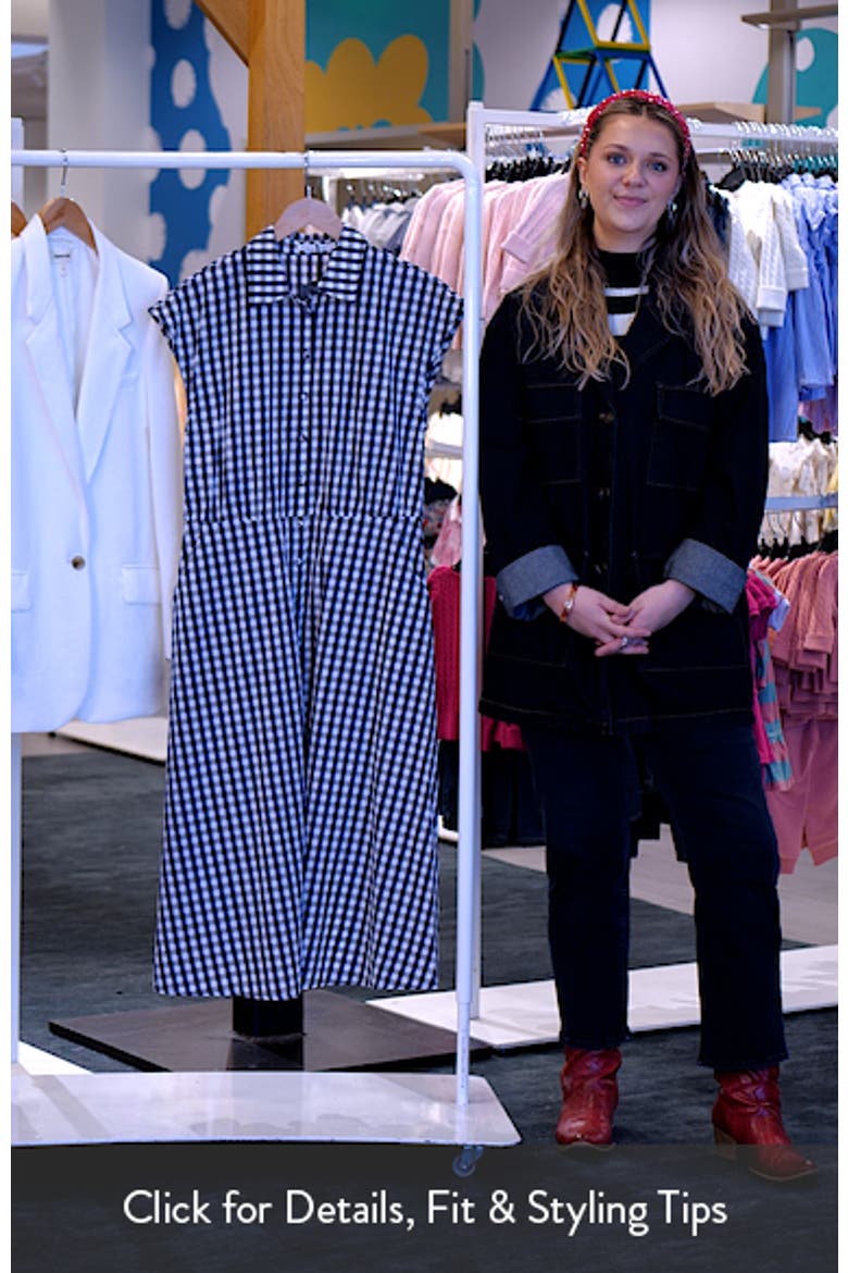 Musings Gingham Midi Shirtdress video