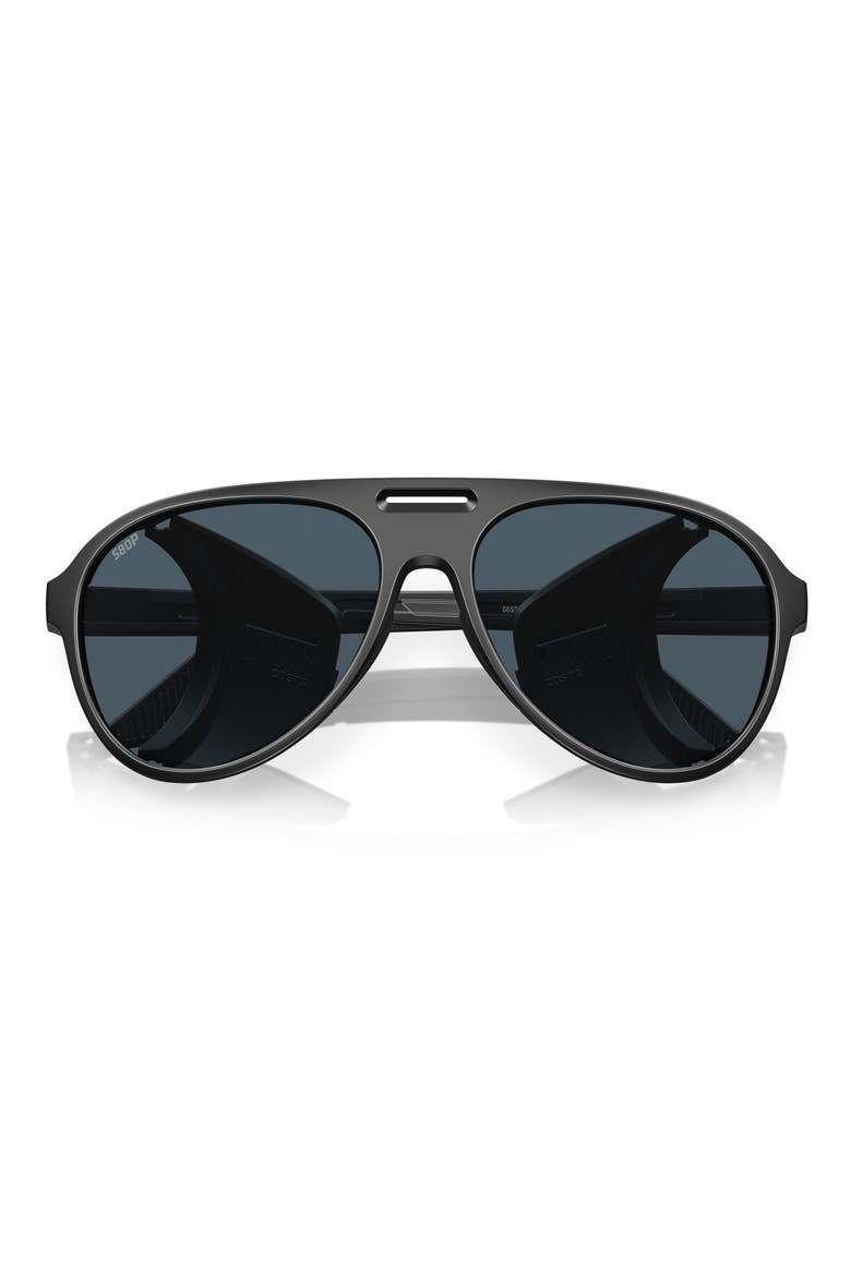 Grand Catalina 59mm Polarized Pilot Sunglasses, Alternate, color, MATTE BLACK/ GRAY