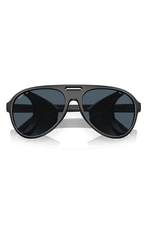 Costa Del Mar Grand Catalina 59mm Polarized Pilot Sunglasses In Black