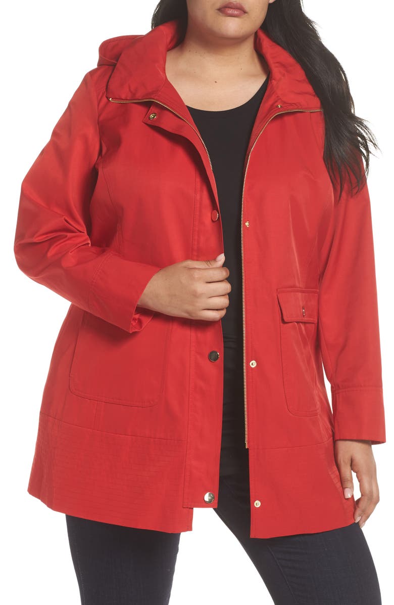 Kristen Blake Hooded Rain Jacket, Main, color, 