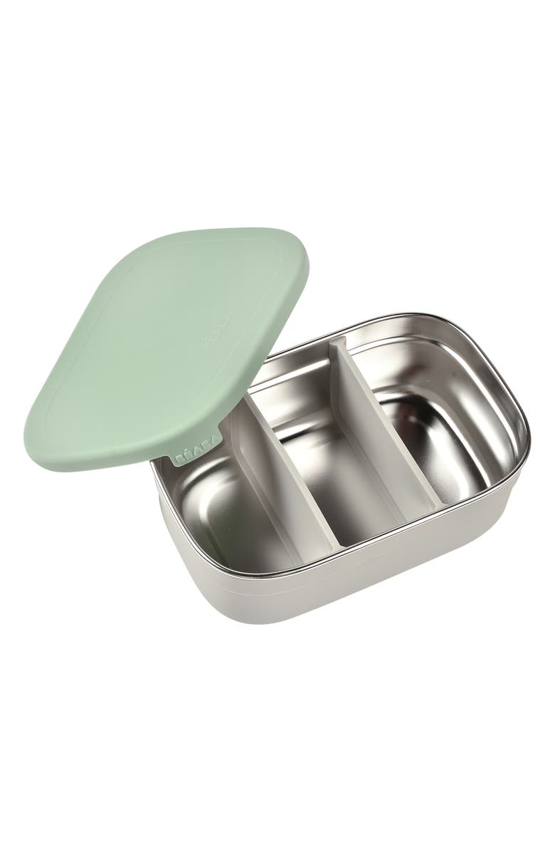 BEABA Stainless Steel Lunchbox with Lid, Alternate, color, Sage