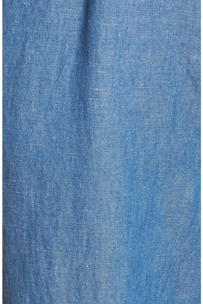 'Muralist' Crop Chambray Jumpsuit, Alternate, color, BRIGHT INDIGO