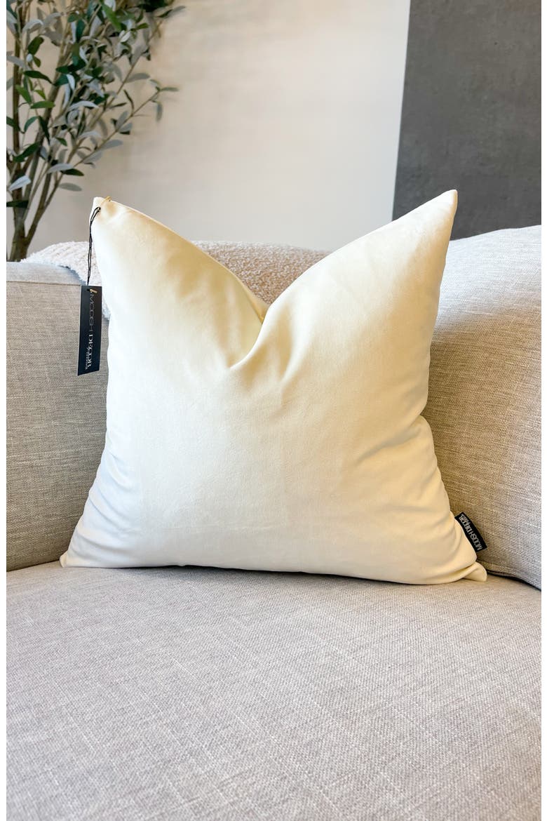 Velvet Pillow Cover, Alternate, color, IVORY