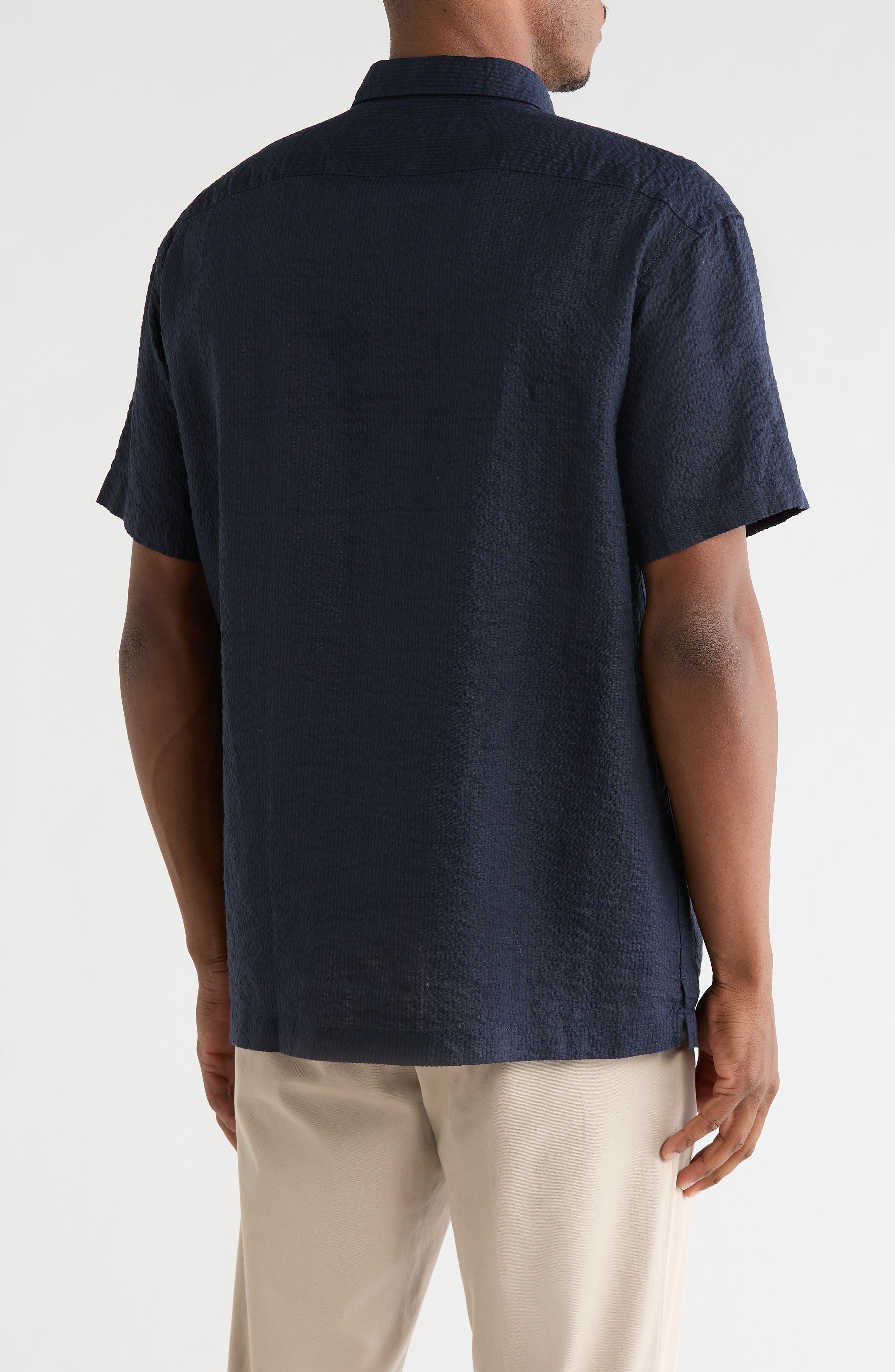Cory Short Sleeve Linen Button-Up Shirt - image 2